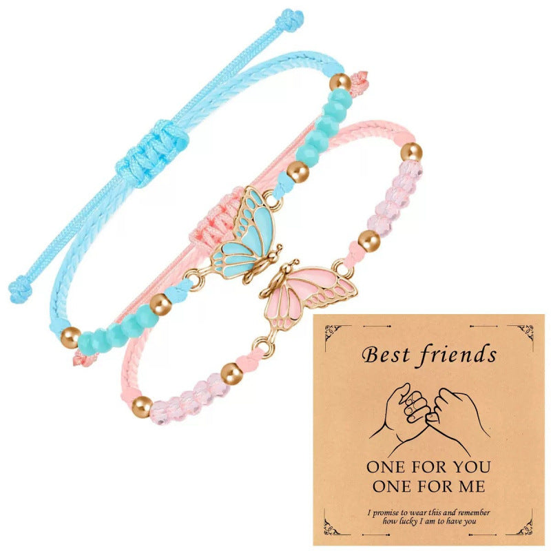 Butterfly Charm Halskette und Armband Set Brehn