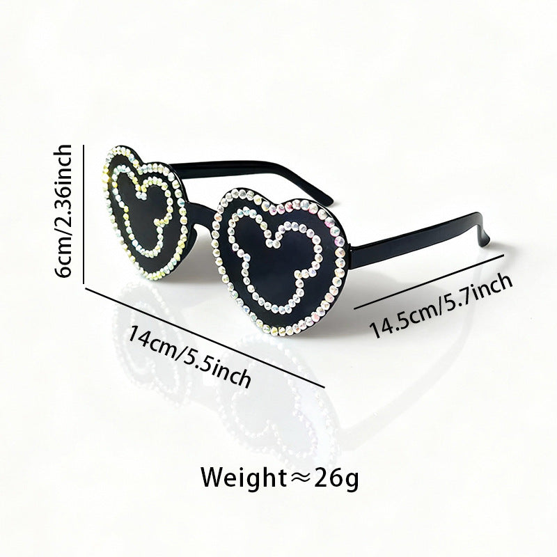 Rhinestone-besetzte herzförmige Sonnenbrille Brehn 1787141236