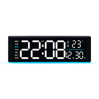 Digitaler Led-Wecker mit Temperatur- und Wochentagsanzeige Brehn