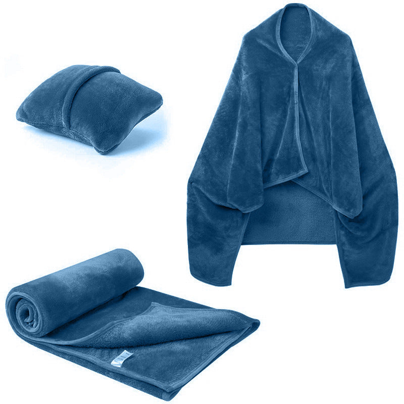 Damen Kuscheldecke mit Arm-Design und Kissen Brehn