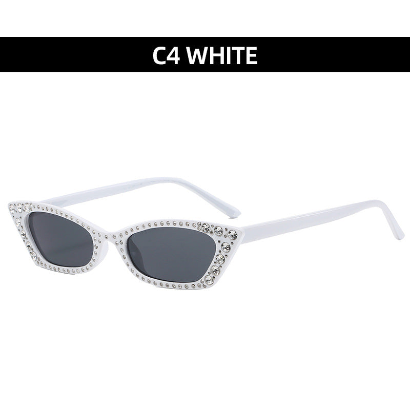 Cat-Eye Sonnenbrille mit Strassbesatz