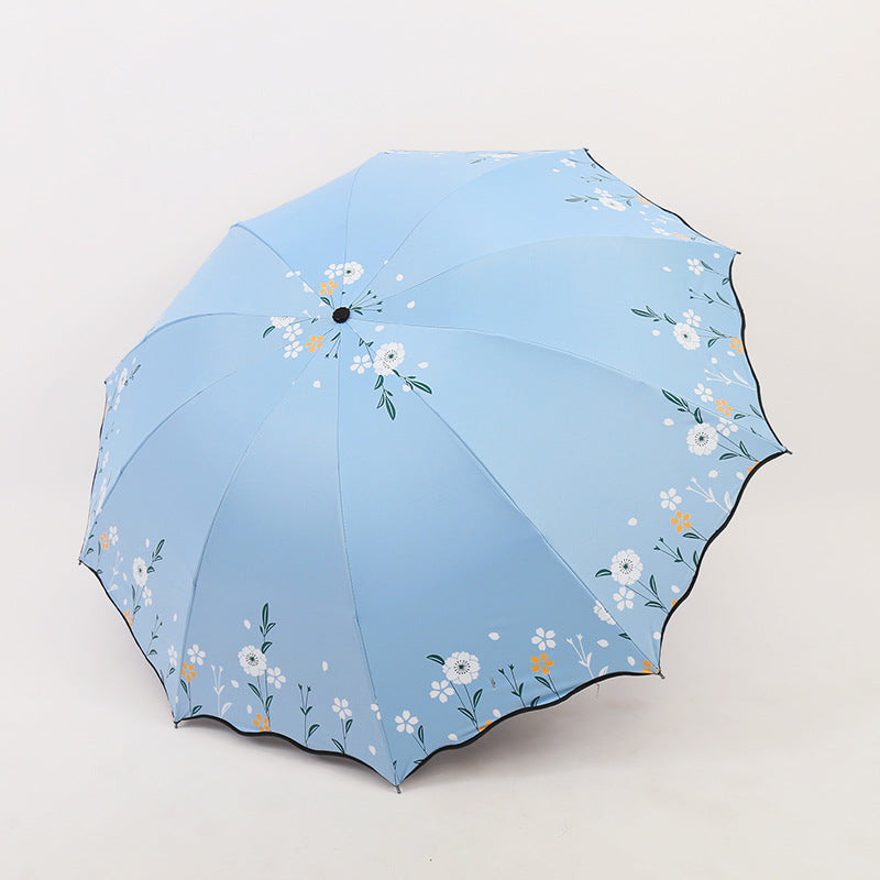 Damen blumenverzierter Regenschirm Brehn