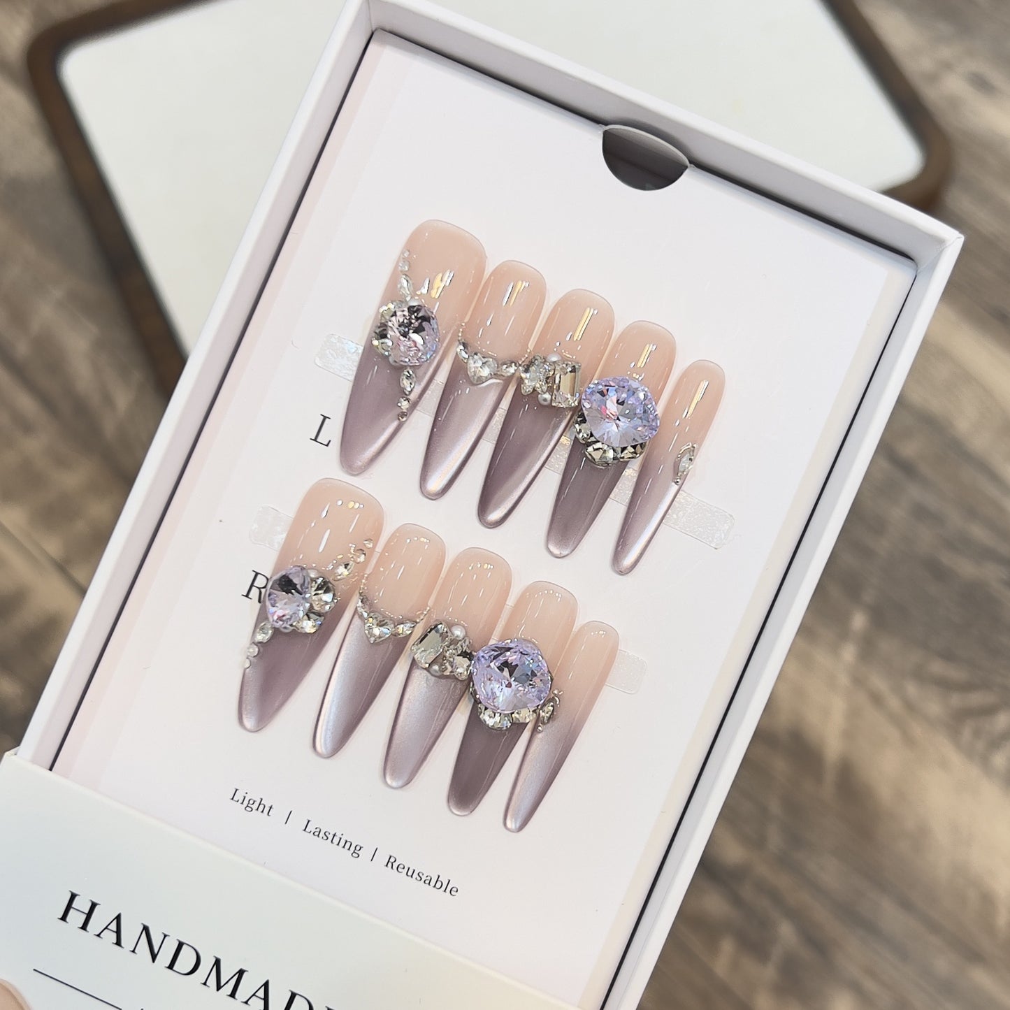 Glamouröse Press-On Nagelkunst Set Brehn