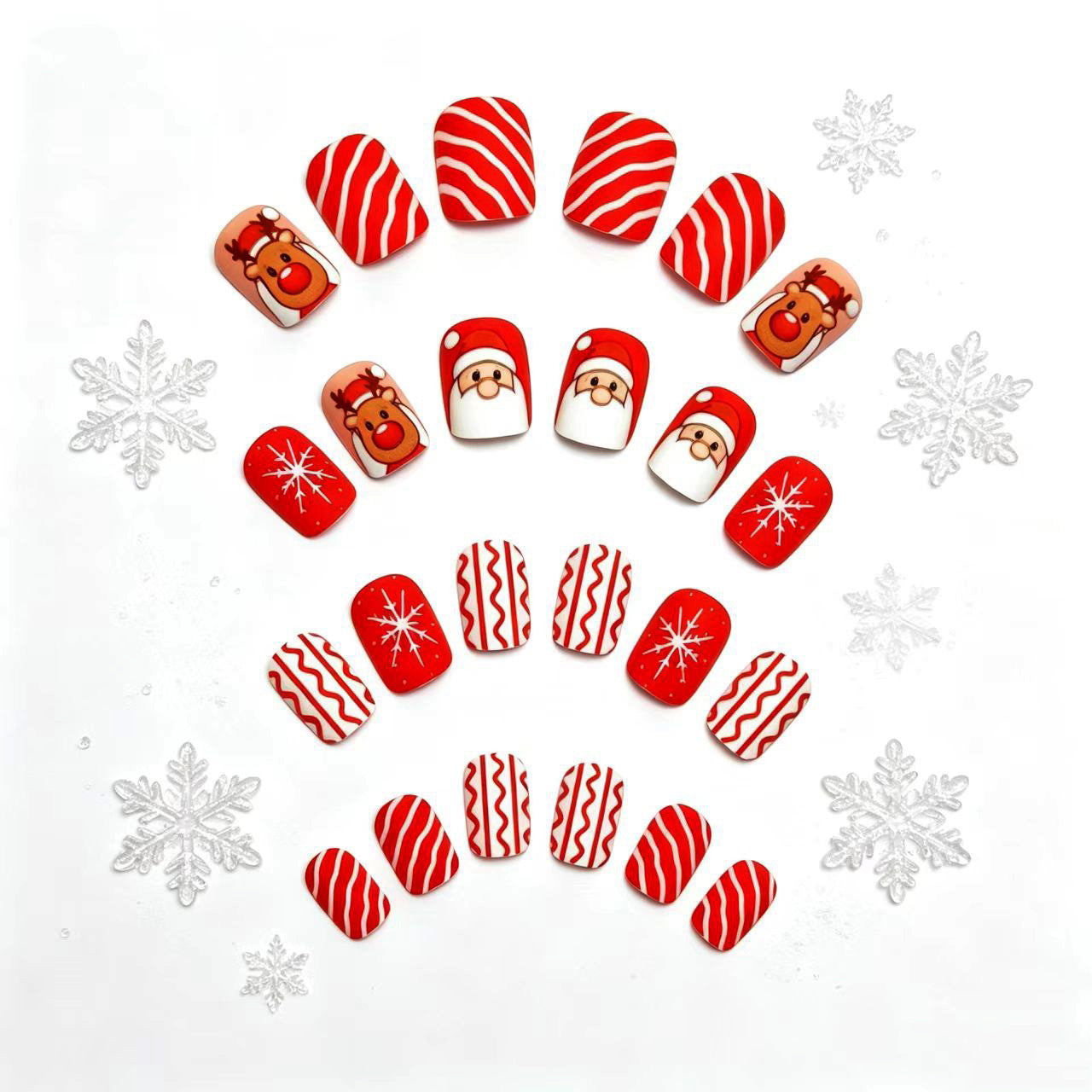 Kreative Weihnachtskunstnägel mit Festlichen Motiven Brehn