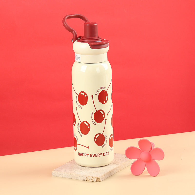 Damen Kinderfreundliche Edelstahl-Trinkflasche Brehn
