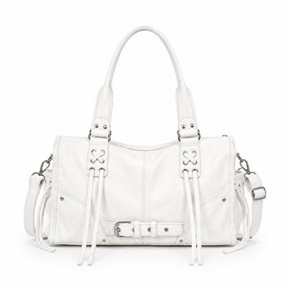 Elegante strukturierte Lederhandtasche