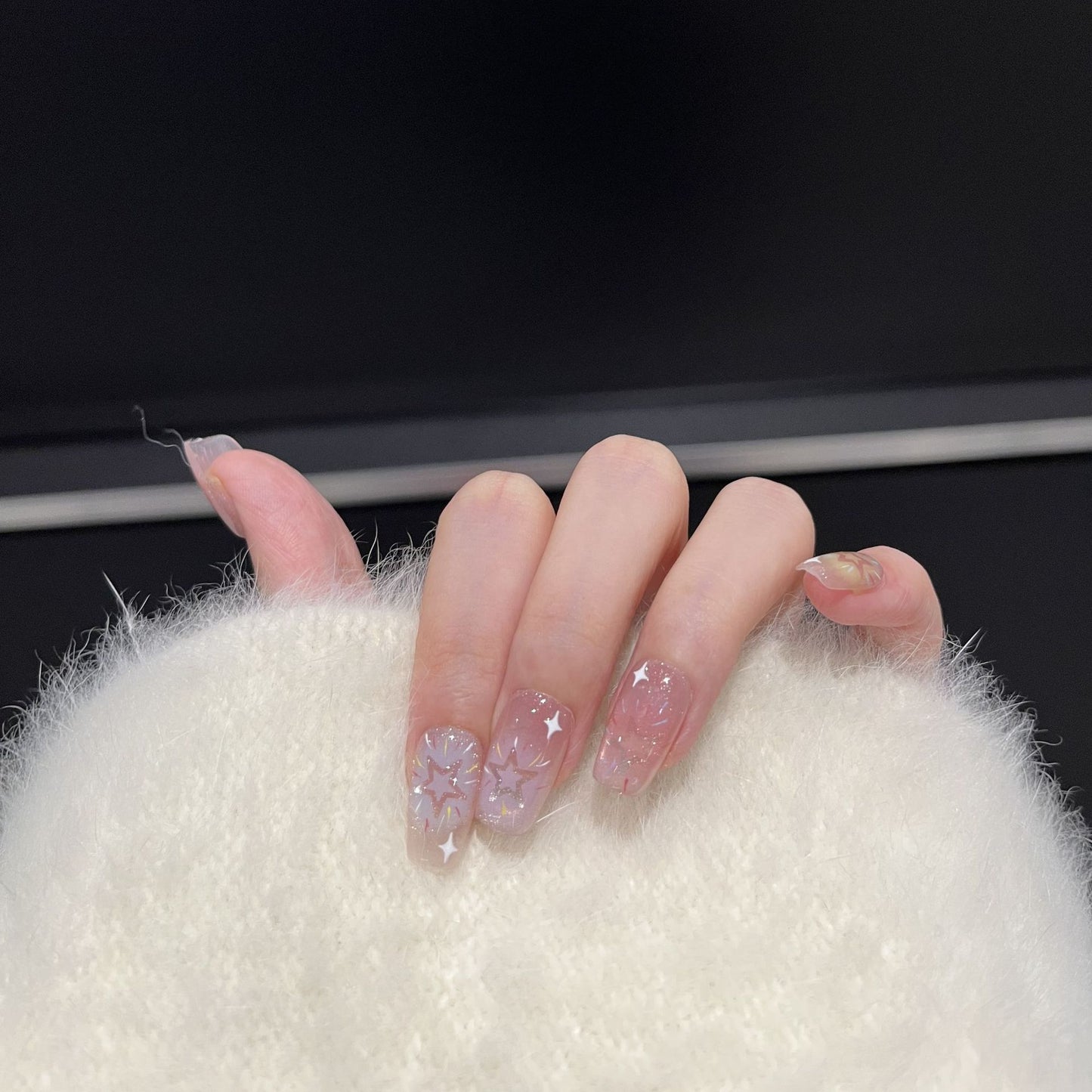 Sternenhimmel-inspiriertes Press-On-Nagelkunst-Set Brehn