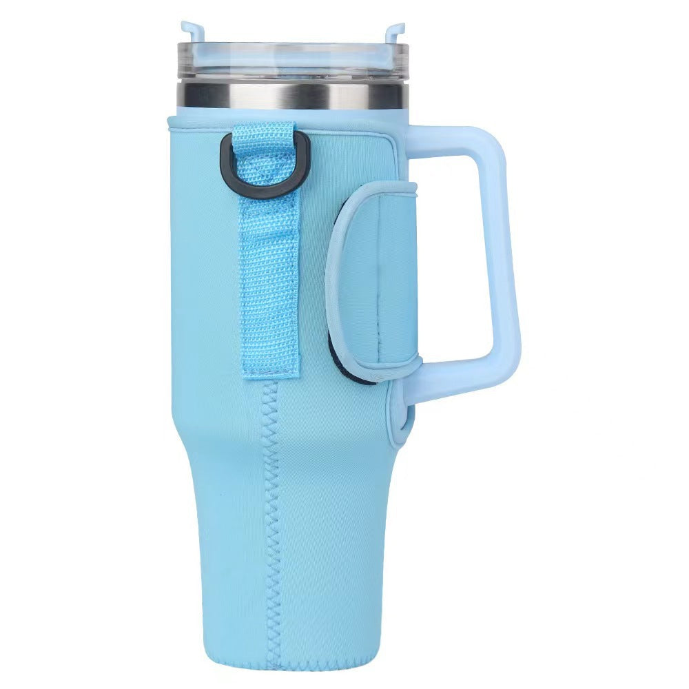 Damen trendige und glitzernde Trinkflasche mit Umhängetasche Brehn