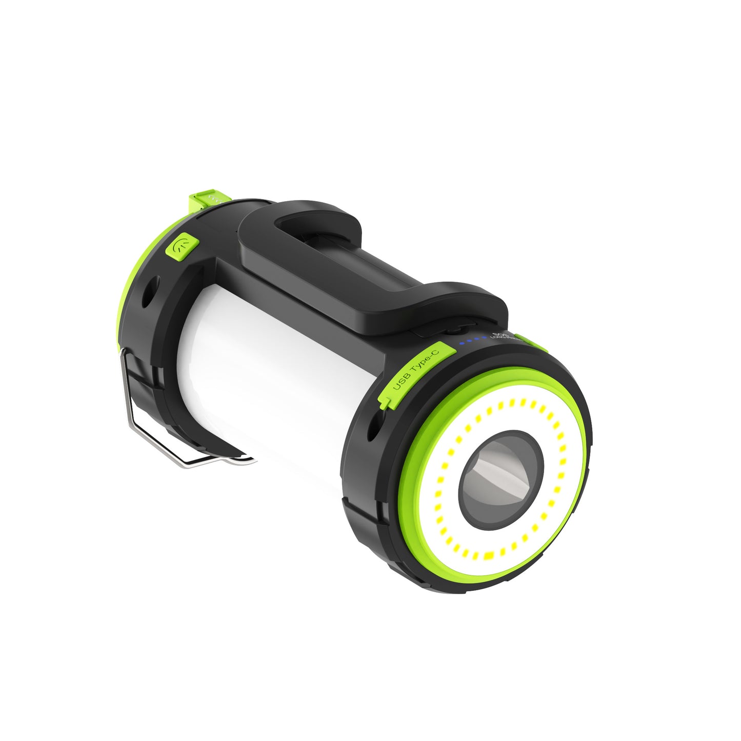 Tragbare wiederaufladbare LED-Laterne mit integriertem Powerbank Brehn