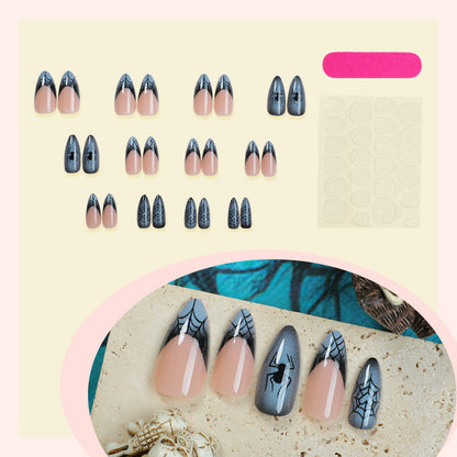 Kunstnagelset mit stilvollem Spinnenmotiv Brehn