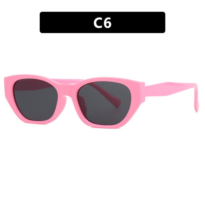 Damen futuristische Cat-Eye Sonnenbrille mit transparentem Rahmen und komfortablem UV-Schutz Brehn