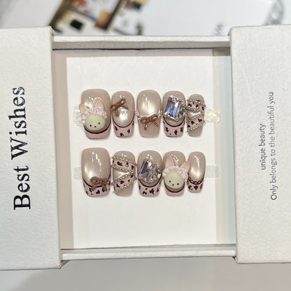 Verspieltes Tier-Themen Press-On Nagelset Brehn