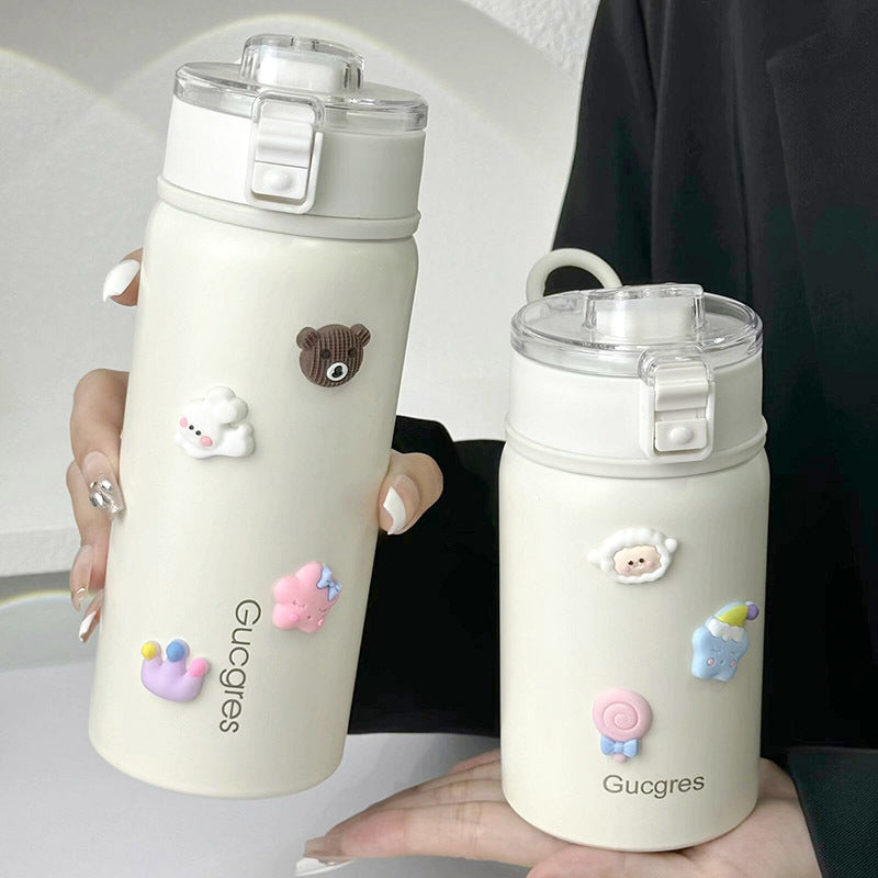 Damen Isoliertrinkflasche mit sicherem Klappverschluss und verspieltem Design Brehn