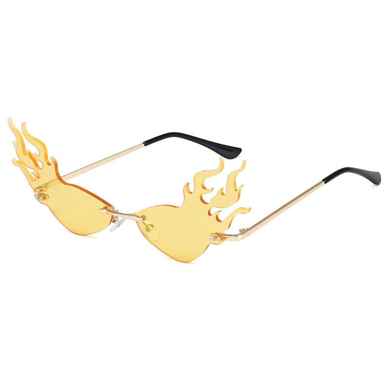Damen modische Sonnenbrille mit flammenförmigem Design Brehn