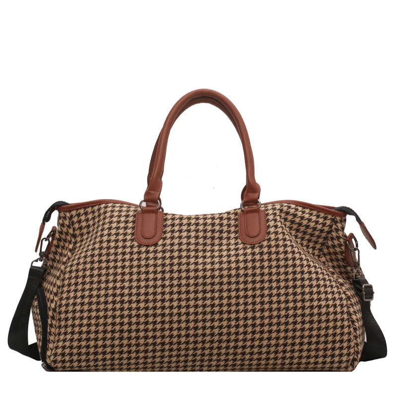 Schicke Hahnentritt-Wochenend-Duffle-Tasche