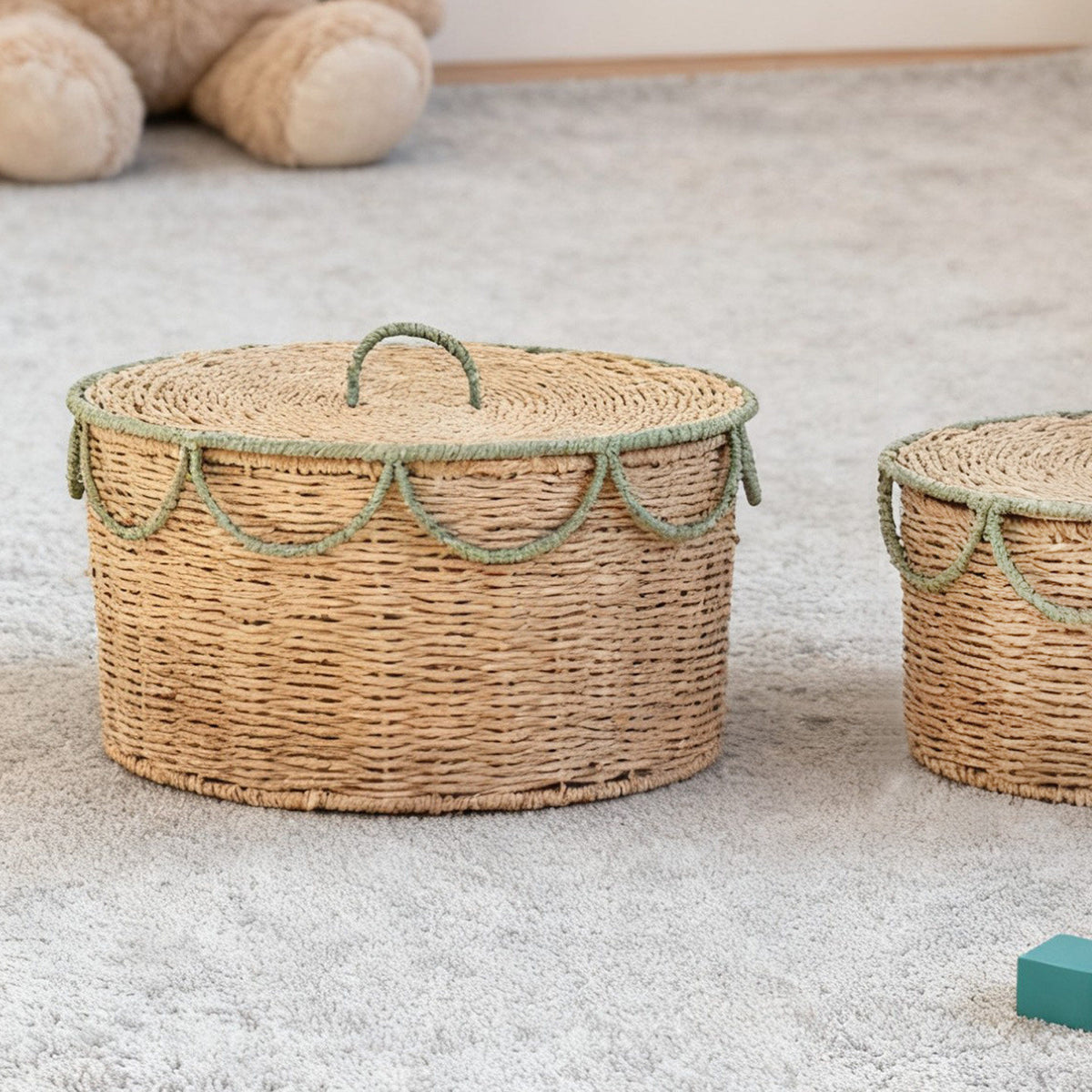 Handgefertigter Aufbewahrungskorb Im Vintage-Stil Brehn