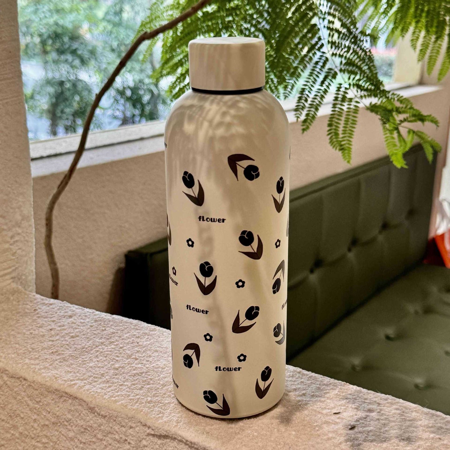 Damen Isoliertrinkflasche mit elegantem Blumendesign Brehn