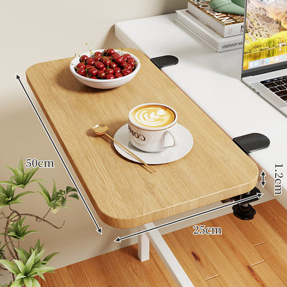 Clamp-On Erweiterbarer Schreibtisch-Seitentischregal mit breiter glatter Oberfläche und schlanker verstellbarer Klammer
