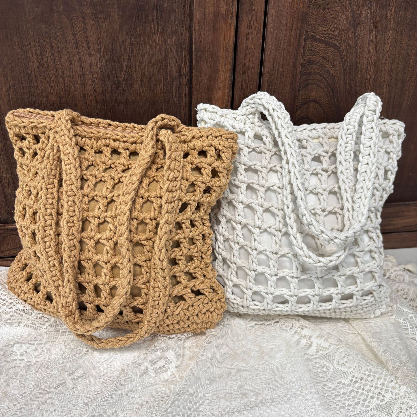 Handgeknüpfte Netz-Tasche Brehn