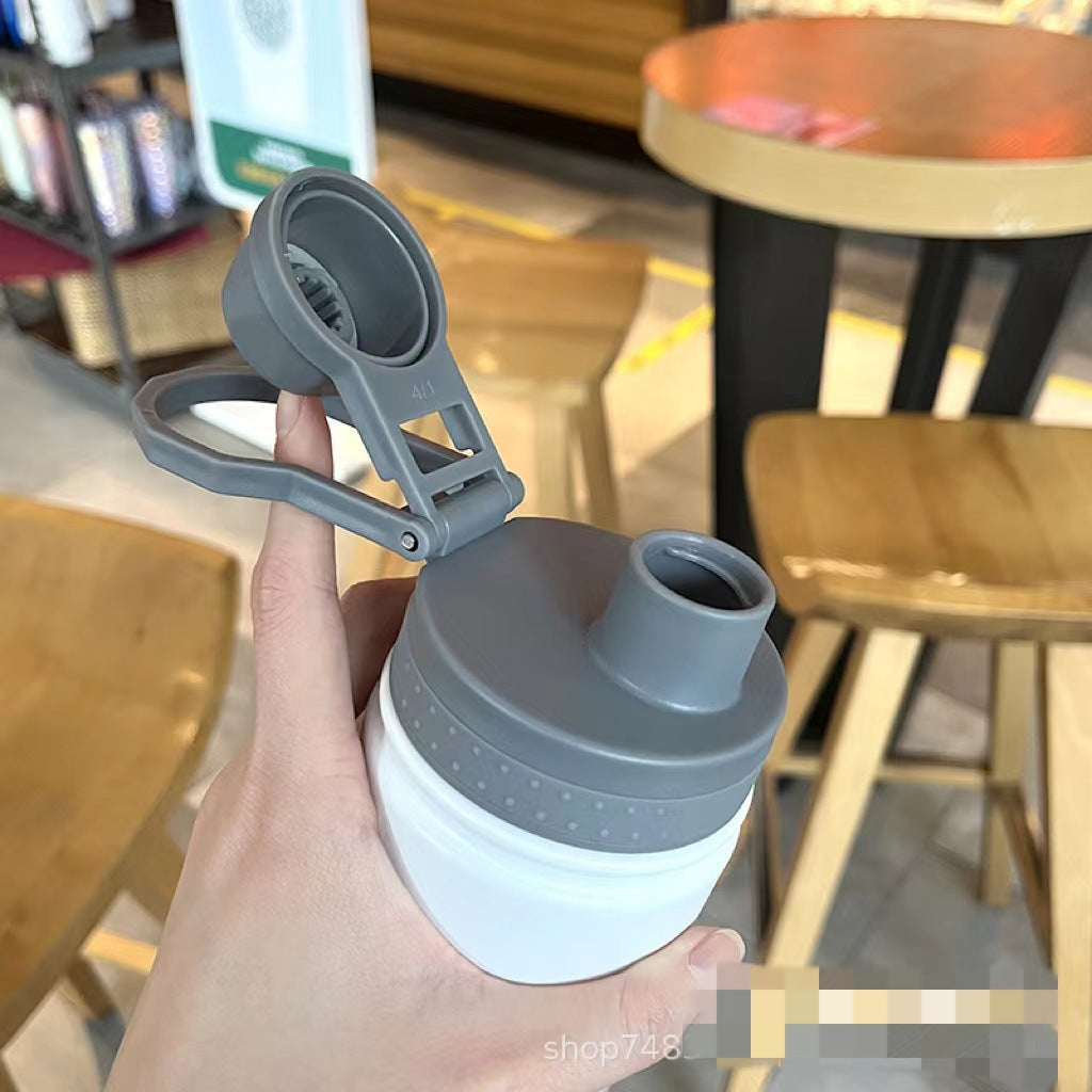 Damen isolierte Trinkflasche mit integriertem Silikon-Trinkverschluss Brehn