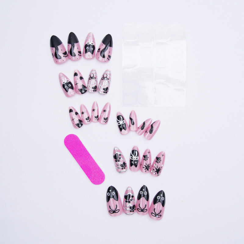 Kunstnagelset mit Katzenmuster Brehn