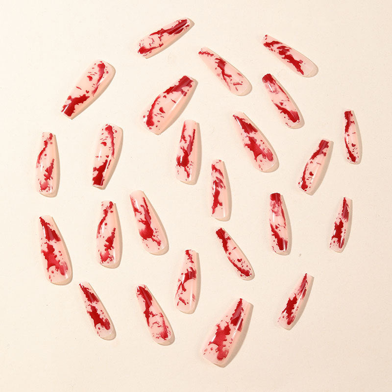 Künstlerische Blutbesprenkelung Nagelkunst Erweiterungen Brehn