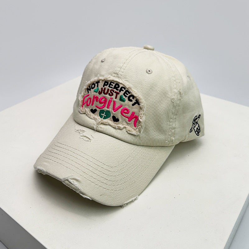 Damen Distressed Cotton Inspirierende Baseballmütze Brehn