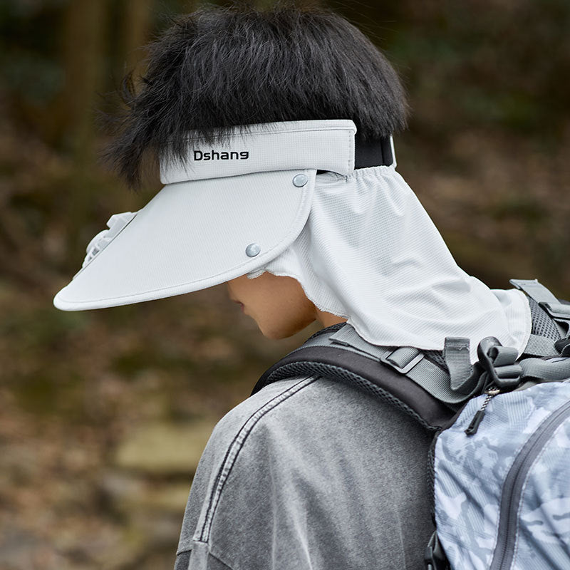 Große UV-Schutz-Sonnenblende mit abnehmbarem Mini-Venti und faltbarem Nackenschutz Brehn
