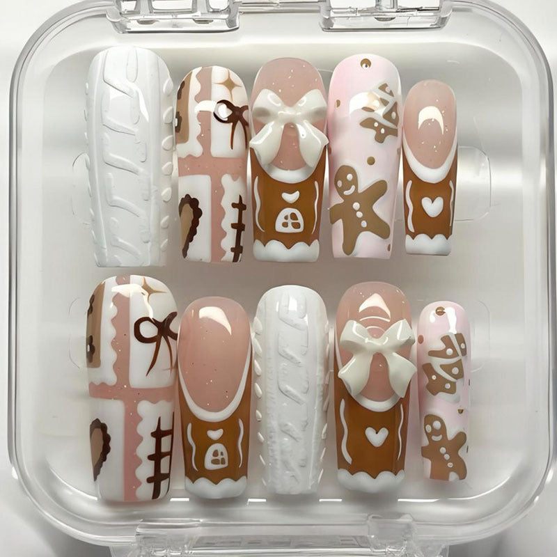 Kunstnagelset mit weihnachtlichen Motiven Brehn
