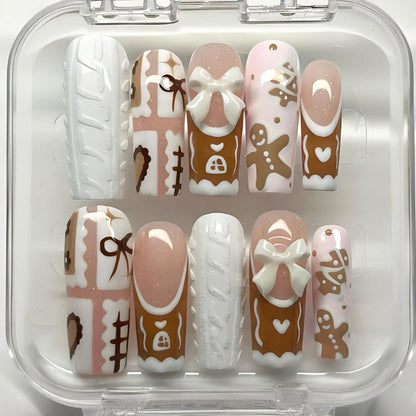 Kunstnagelset mit weihnachtlichen Motiven Brehn
