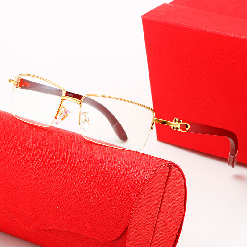 Damen moderne quadratische Sonnenbrille mit luxuriösem Metallrahmen Brehn