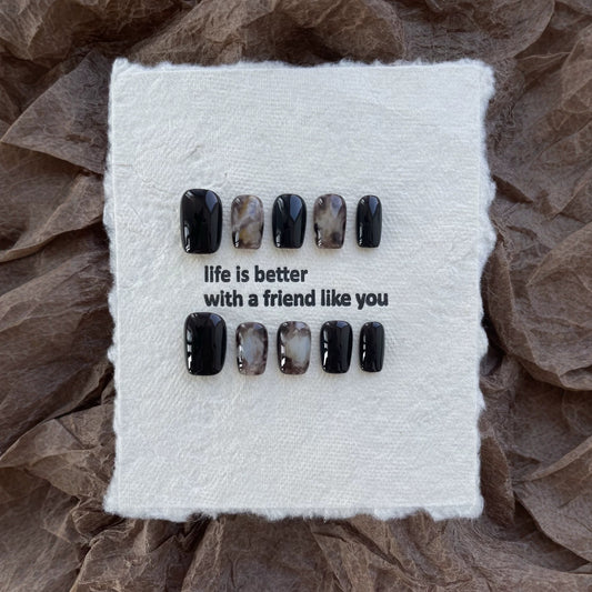 Abstract Marble Design Press-On Nails