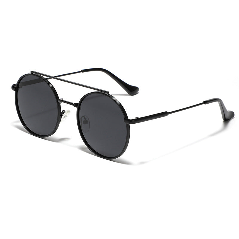 Damen runde Sonnenbrille mit modischem Metallrahmen Brehn