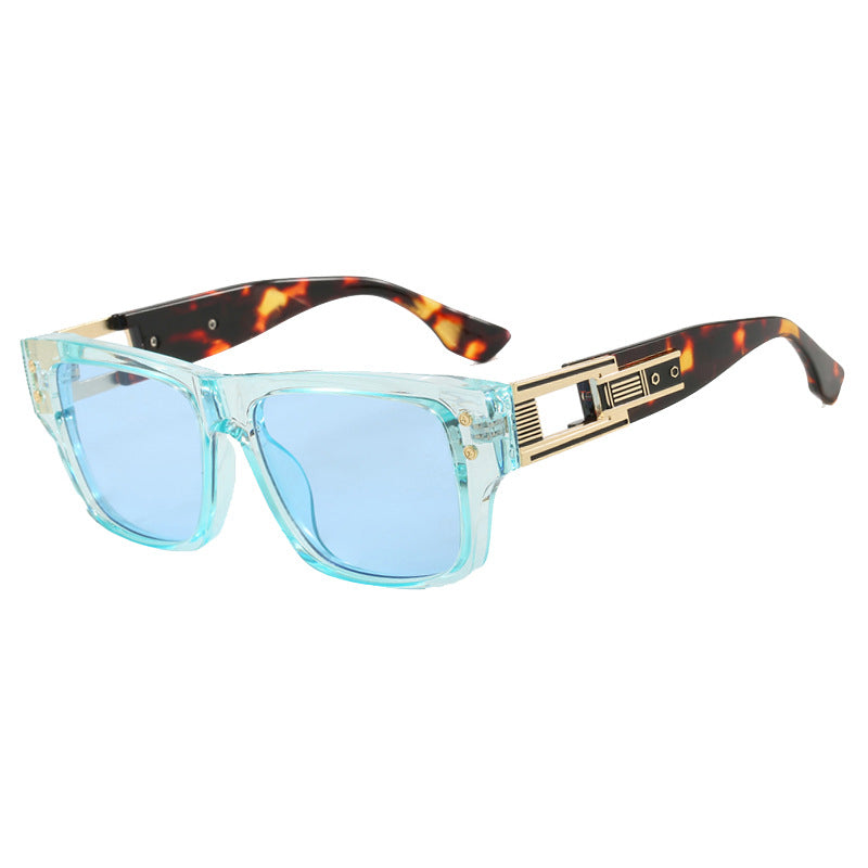 Damen modische quadratische Sonnenbrille mit eleganter goldener Zierstruktur Brehn
