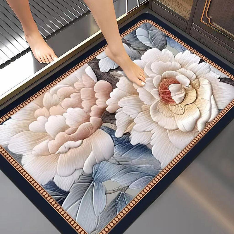 Künstlerische Florale Badmatte Brehn