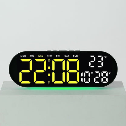 Digitaler Wecker mit Multifunktionalem Led-Display und Integrierter Thermometerfunktion Brehn