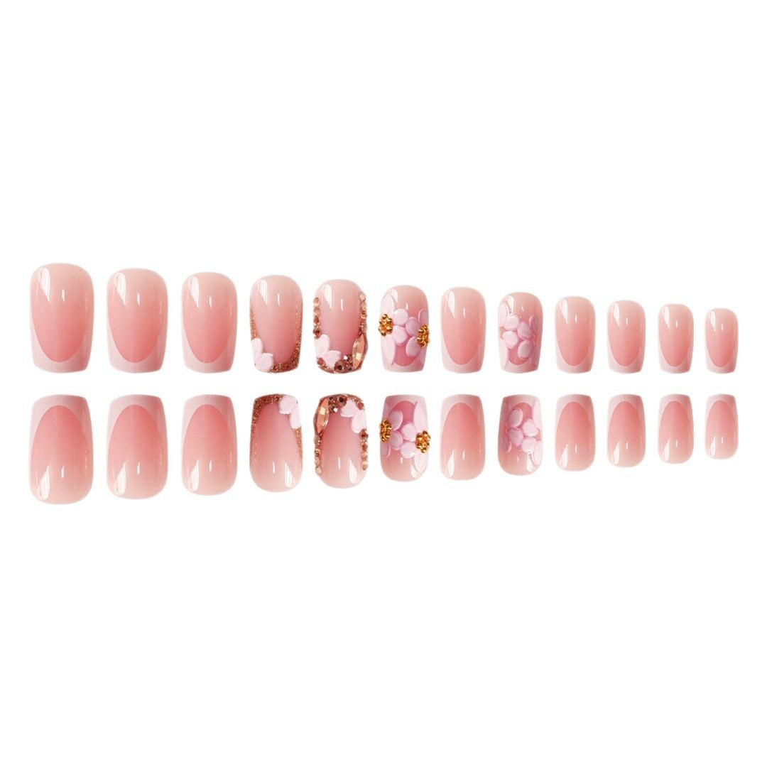 Blumiges künstlerisches Acryl-Nagelset Brehn