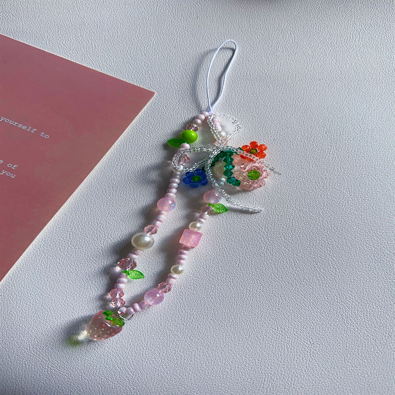 Florale Charme Perlen Telefonband Brehn
