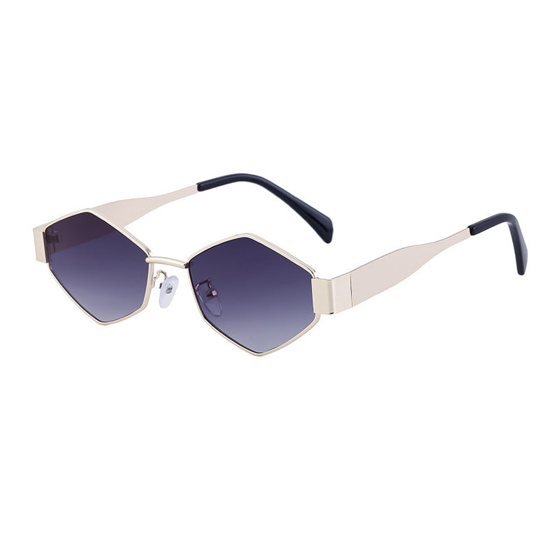Damen geometrische Sonnenbrille mit modernem Rahmen Brehn
