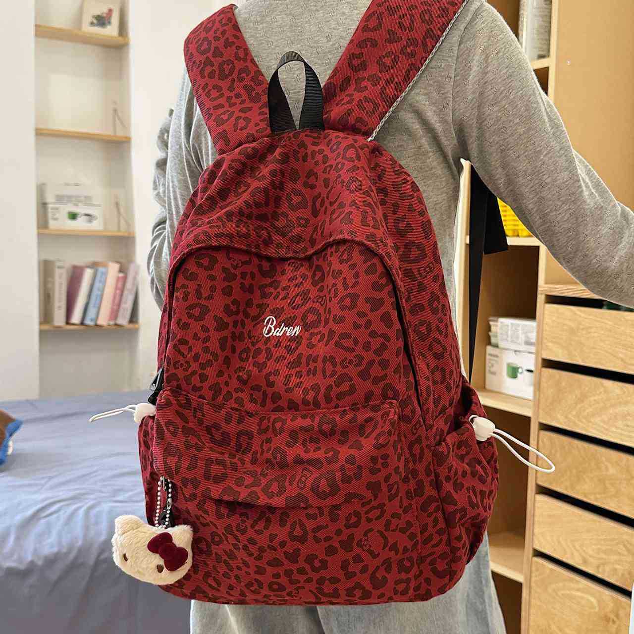 Stilvolle Leopardenmuster-Rucksack Brehn