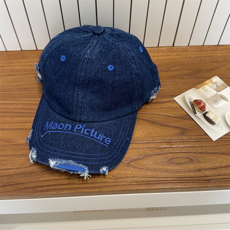 Damen Destroyed Denim Baseball Cap Brehn 1783922478