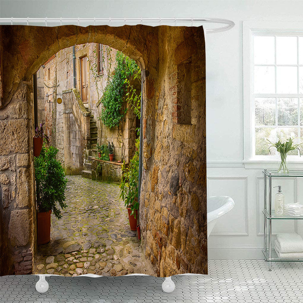 Floral Lane-inspirierte Duschvorhang Brehn