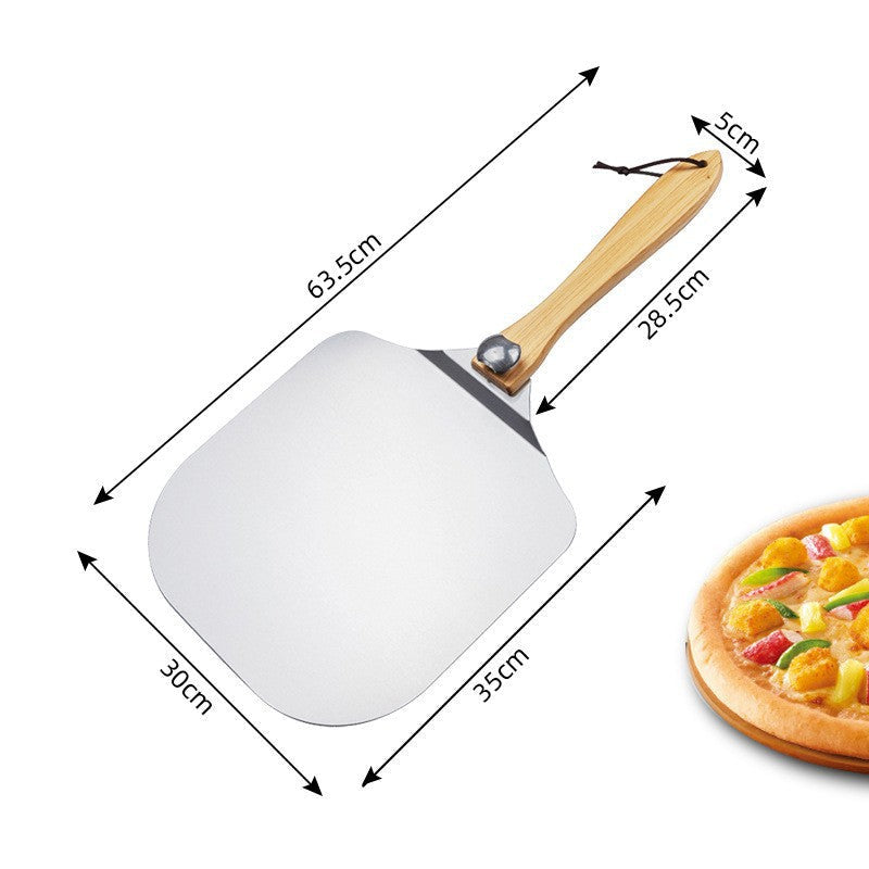 extra-groß dünn professionell Aluminium-Pizzaschaufel mit ergonomischem Holzgriff Brehn