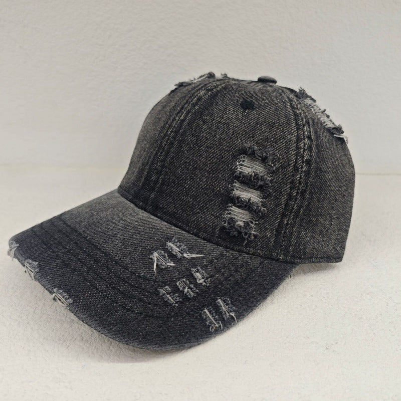 Damen Distressed Casual Denim Baseball Cap Brehn