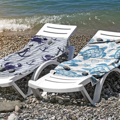 Strandtuch aus hautfreundlicher Mikrofaser mit kreativem Mustermix Brehn