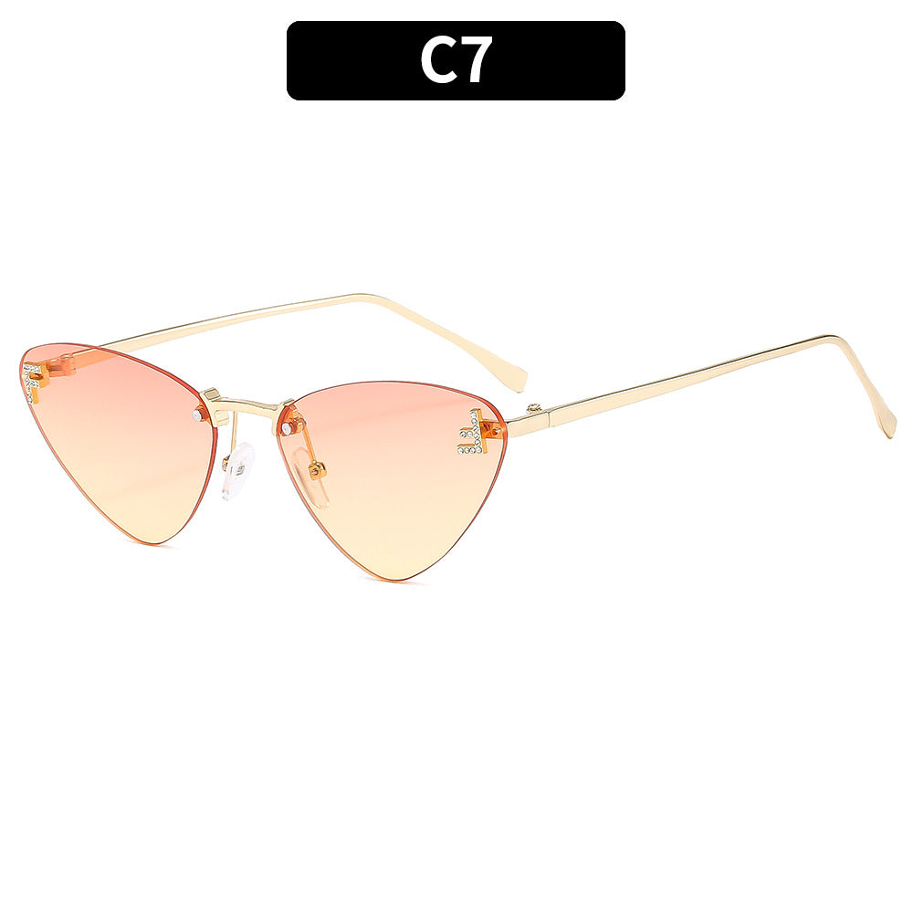 Schlanke Winkelige Katzenaugen-Sonnenbrille