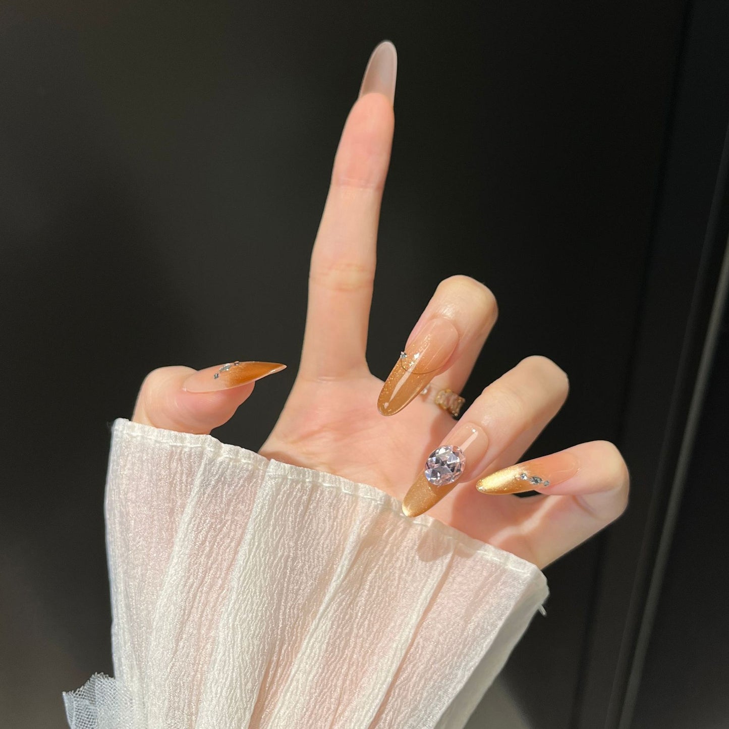 Glamouröse Lange Stiletto Press-On Nail Extensions Brehn