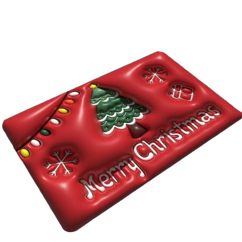 Weihnachtlich gestaltete Fußmatte Brehn