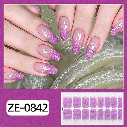 Glitzer Ombre Nagel Wraps