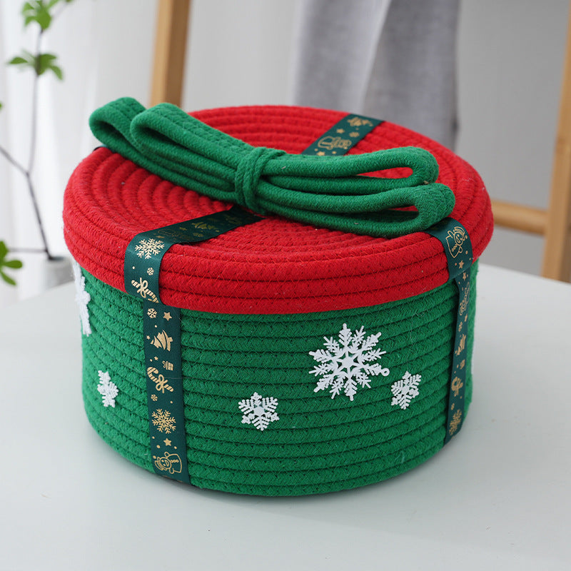 Dekorativer Aufbewahrungskorb mit Weihnachtsmotiv